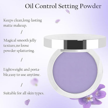 Lavender Matte Setting Powder, Oil Control Smooths Facial (Purple, 0.) 38oz