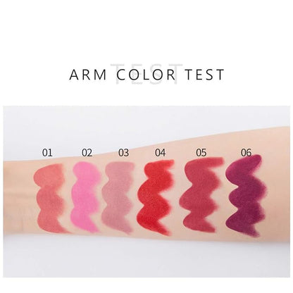 6 Colors Nude Moisturizer Smooth Lipstick, Matte Lipstick Long-Lasting