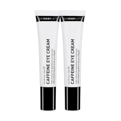 The INKEY List Caffeine Eye Cream Duo, Reduce Eye Puffiness and Dark Circle, Blur Fine Lines, 0.5 fl oz (2 Pack)