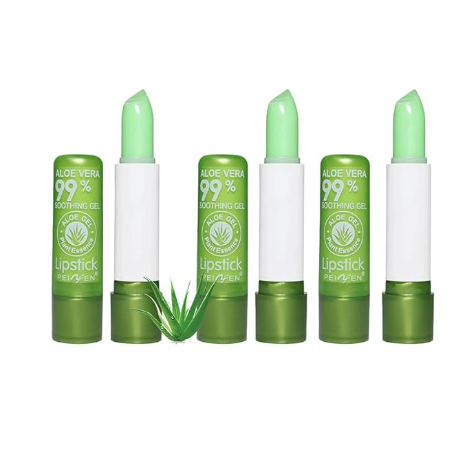 Aloe Vera Lipstick, Magic Temperature PH Color Changing Moisturizing Lipstick, Tinted Lip Balm, Lip Tint, Lip Makeup, Glossier Lip Balm, Natural Lasting Moisturizing Lipstick (3PCS)