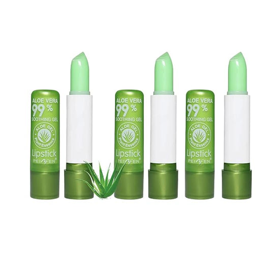 Aloe Vera Lipstick, Magic Temperature PH Color Changing Moisturizing Lipstick, Tinted Lip Balm, Lip Tint, Lip Makeup, Glossier Lip Balm, Natural Lasting Moisturizing Lipstick (3PCS)
