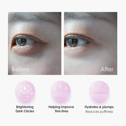 Sweet Dreams Collagen Glow Rose Gold Eye Masks under eye patches for puffy eyes + Sweet Dreams Vanilla Lip Mask