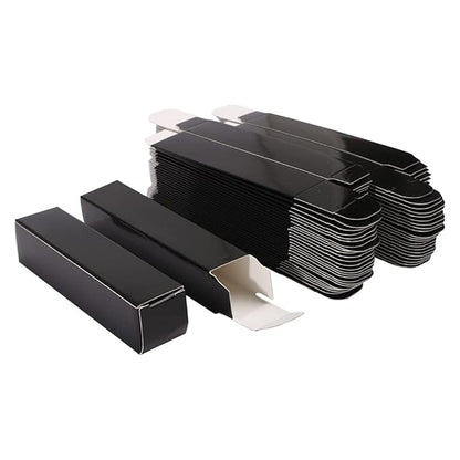 COSIDEA 50 PCS Empty Black Lip Gloss Boxes W23 xW23 xH103mm / 0.9 * 0.9 * 4.05 inch, Cosmetic Perfume/Mascara Box Packaging for Small Business Wholesale, small Kraft Paper Box Luxury Holder Wrapping