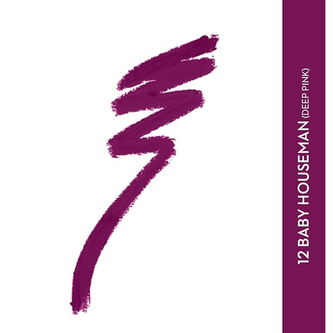 SUGAR Cosmetics Matte As Hell Crayon Lipstick12 Baby Houseman (Deep Pink) Highly pigmented, Creamy Texture, Long lasting Matte Finish