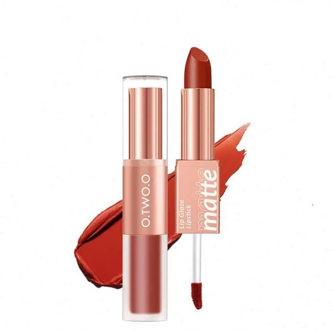 2-in-1 Matte Lip Gloss & Lipstick - Waterproof, Gloss