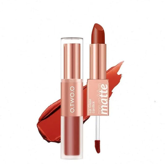 2-in-1 Matte Lip Gloss & Lipstick - Waterproof, Gloss