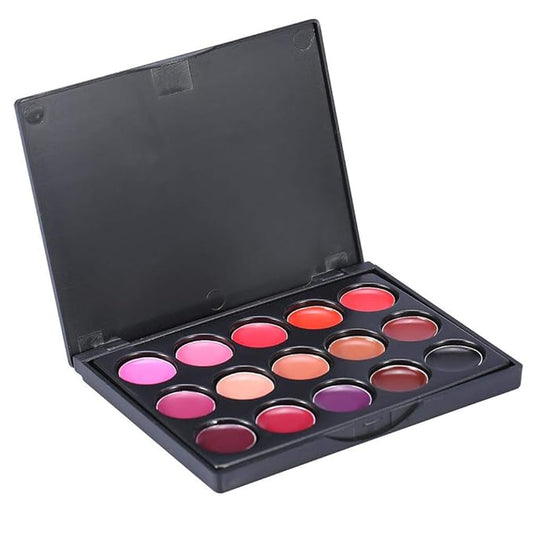 Lipstick Palette, Lip Cosmetics, 15Colors Professional Lip Gloss Gloss