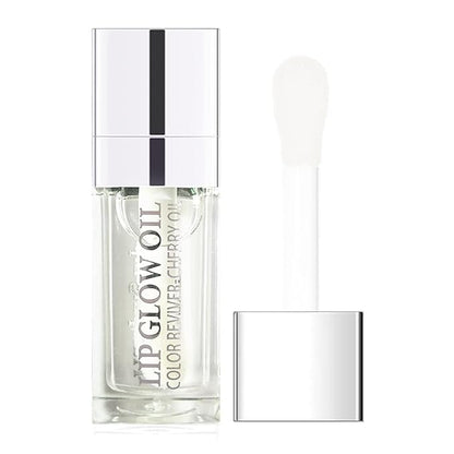 Plumping Lip Oil, Long Lasting Hydrating Lip Gloss Tinted Lip Balm Non-sticky Revitalizing, Transparent Lip Care Oil for Dry Lip (Clear)