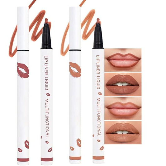 Mocha &nude Matte Lip Tint Stain Pen 2 Pen,Long