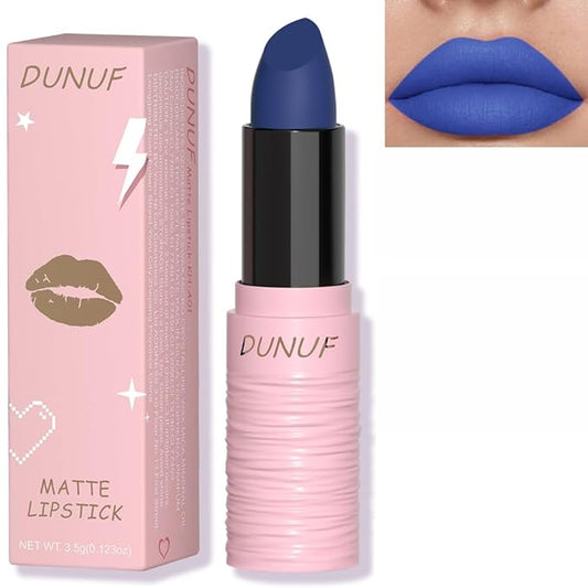 Matte Lipstick Festival Blue Lip Tint Gloss Face Painting Stick Silky High Pigment Smooth Velvet Waterproof White Black Green Blue Lip Gloss Halloween Daily Stain Lip Make Up Cosmetics (LC06)