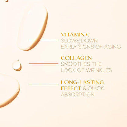 Vitamin C & Collagen Under Eye Patches - Dermatologist Tested - Brightens Dark Circles, Tightens Under Eye Skin, Anti-Aging - Natural Ingredients Korean Skin Care - All Skin Types - 15 Pairs