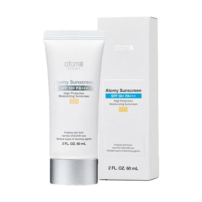 Atomy Sunscreen 2 FL.OZ. 60ml (Beige) x 4 Set, Korean Sun Protector Suncream
