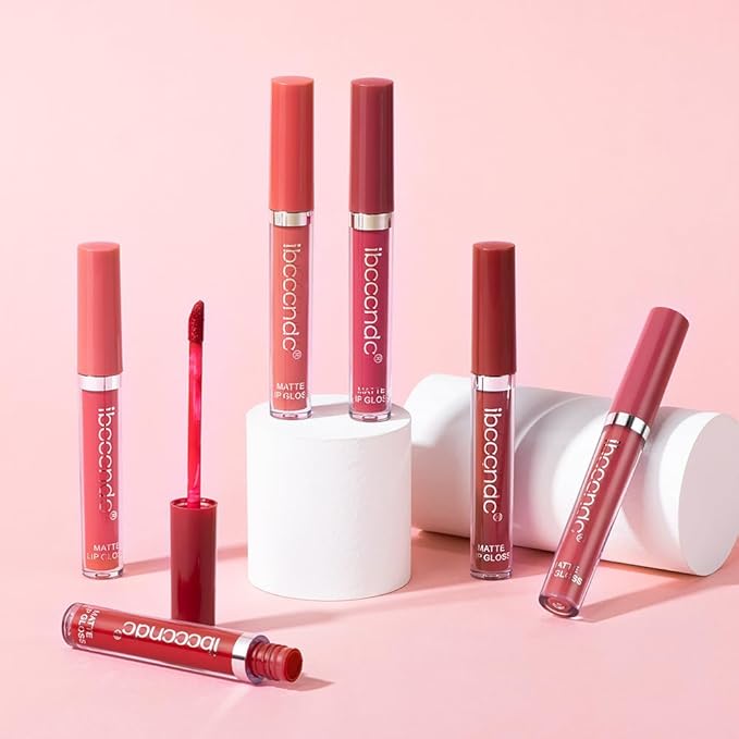 MYUANGO Matte Liquid Lipstick, Ultra-Intense Pigmented Creamy Formula, Long Lasting, Lightweight, Transfer & Water Resistant Lipstick (02)