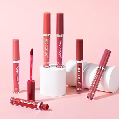 MYUANGO Matte Liquid Lipstick, Ultra-Intense Pigmented Creamy Formula, Long Lasting, Lightweight, Transfer & Water Resistant Lipstick (02)