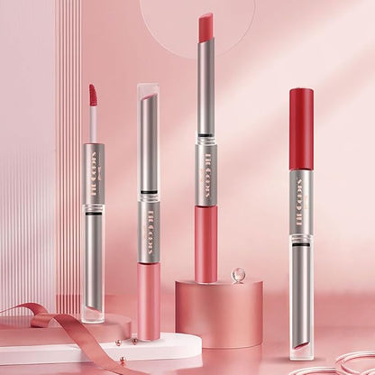 Matte Lipstick Lip Gloss Double-headed Nude Velvet Multicolor Gloss