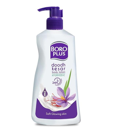Ayurvedic Body Lotion | with Milk & Saffron | Moisturizing Lotion for Dry Skin | Hydrates & Provide Soft and Supple Skin | 13.53 Oz/400ml
