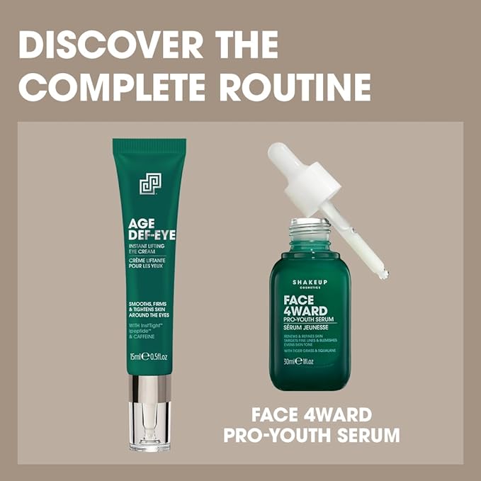 Mens Eye Cream, Lifting & Firming Formula, Helps Reduce Fine Lines and Crow's Feet, Hydrating with Peptides & Caffeine, 15ml. Aka. AGE DEF-EYE