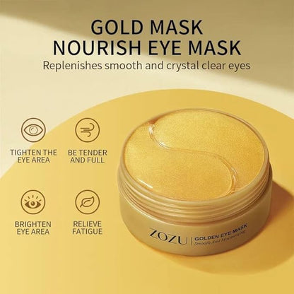 Green Cosmos. 24k Under Eye Patches - 30 Pairs - Under Eye Mask for Eye Care,Hydrating Moisturizing Eye Mask Patch Under Eye Patches for Dark Circles and Puffiness (24K Gold)