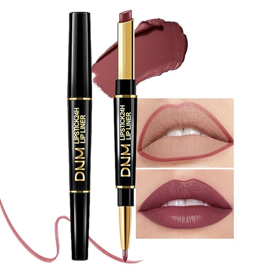 evpct 1Pcs Chocolate Matte Lip Liner and Lipstick
