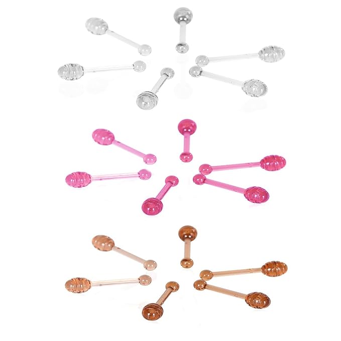 TEONEI Lip Balm Applicators Stick,Lip Gloss Mini Spoons Mini Honey Dipper,18Pcs(Mixed Color)