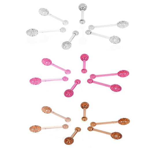 TEONEI Lip Balm Applicators Stick,Lip Gloss Mini Spoons Mini Honey Dipper,18Pcs(Mixed Color)