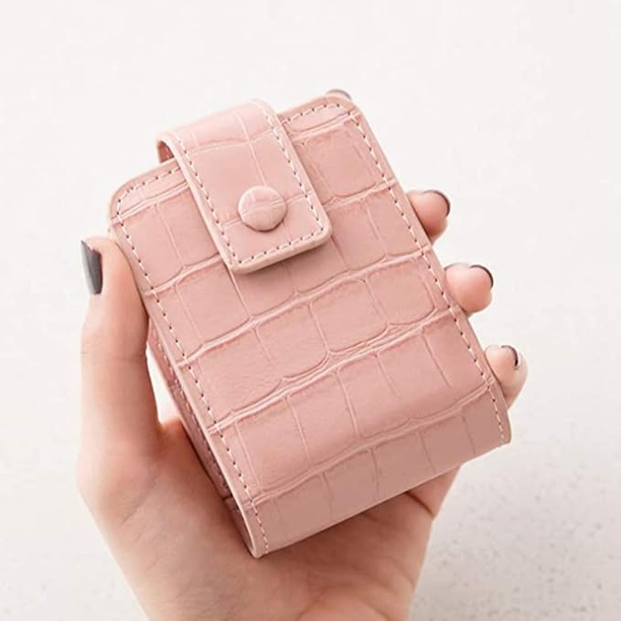 Makeup Lipstick Case with Mirror for Outside Mini Bag