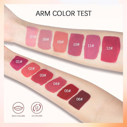 MYUANGO Matte Liquid Lipstick, Ultra-Intense Pigmented Creamy Formula, Long Lasting, Lightweight, Transfer & Water Resistant Lipstick (02)