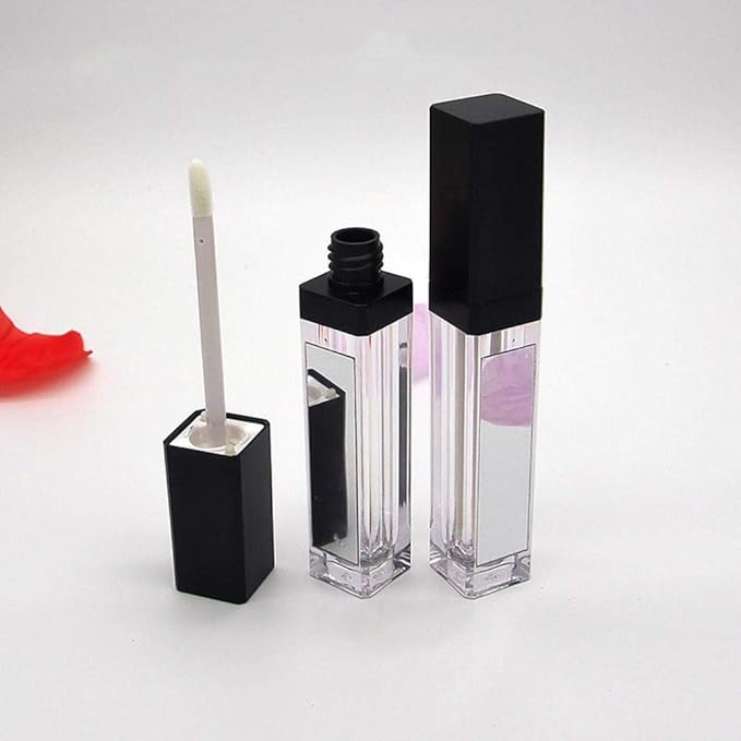 10 Pcs 7.5ml Square Clear Plastic Lip Gloss 7.5ml