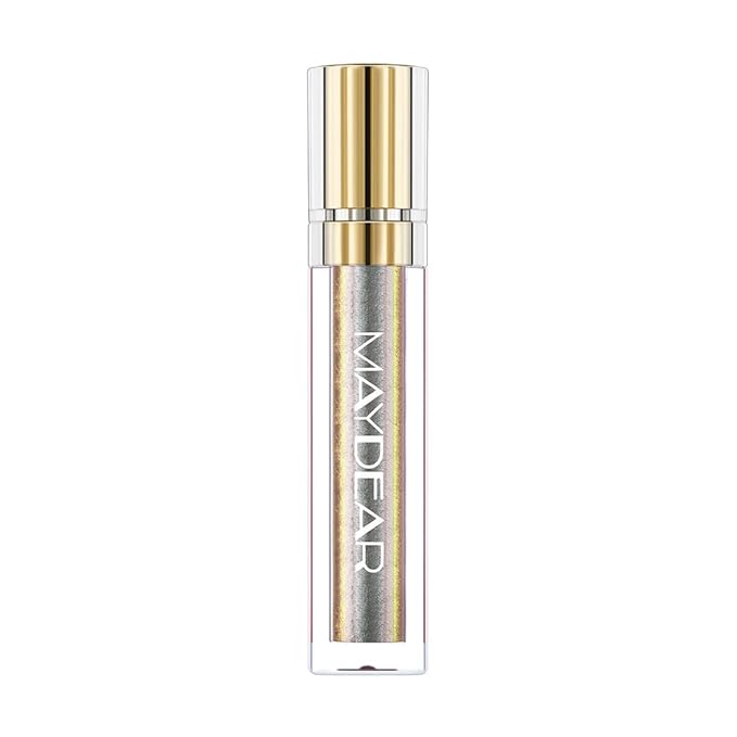 Maydear Chameleon Lipstick, High Pigmented Gold Lipstick for Women Metallic Shine Lip Gloss, Full-Coverage Multichrome Lipstick Long Lasting Rainbow Lip Makeup, Golden Bronze(07)