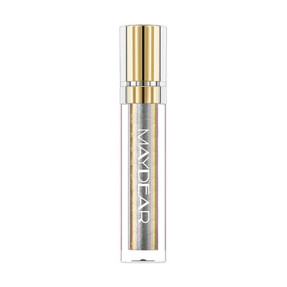 Maydear Chameleon Lipstick, High Pigmented Gold Lipstick for Women Metallic Shine Lip Gloss, Full-Coverage Multichrome Lipstick Long Lasting Rainbow Lip Makeup, Golden Bronze(07)