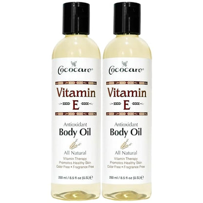 Cococare Natural Vitamin E Antioxidant Body Oil - Vitamin Therapy for All Skin Types - 8.5 fl oz - Pack of 2