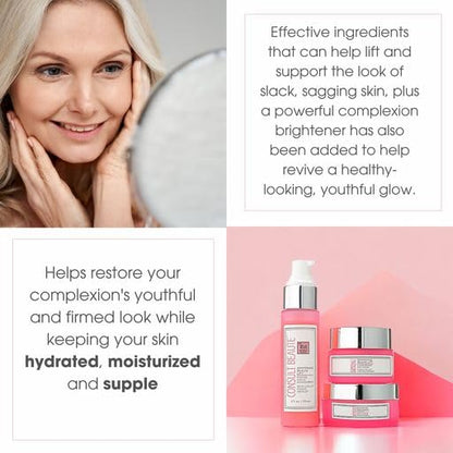 Consult Beaute - Champagne Beaute Lift - 3 Piece Firming Face, Neck & Eye Set - Lift, Firm and Rejuvenate Slack, Sagging Skin - Hydrating Moisture Cream and Serum - Niacinamide - Peptide Complex