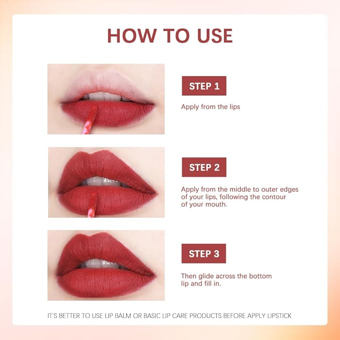 MYUANGO Matte Liquid Lipstick, Ultra-Intense Pigmented Creamy Formula, Long Lasting, Lightweight, Transfer & Water Resistant Lipstick (02)