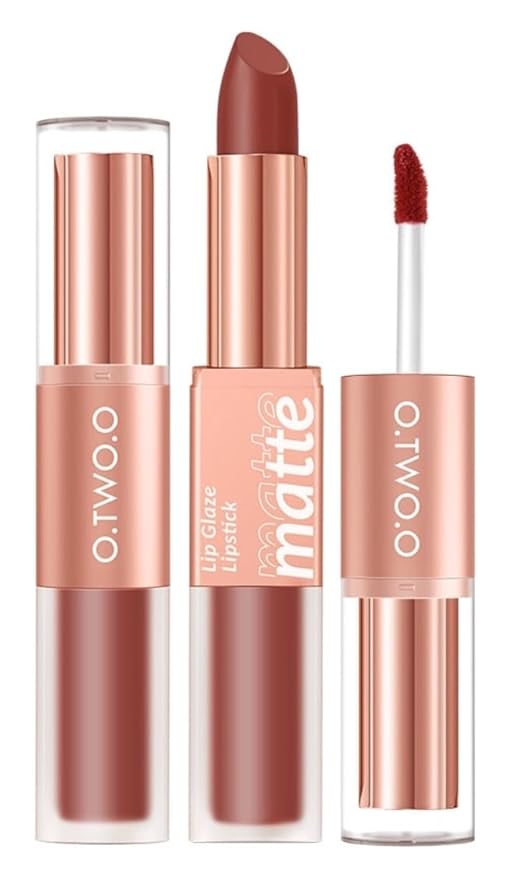 2-in-1 Matte Lip Gloss & Lipstick - Waterproof, Gloss