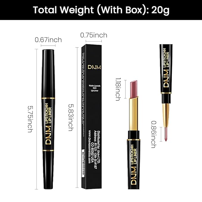evpct 1Pcs Light Mauve Red Matte Lip Line