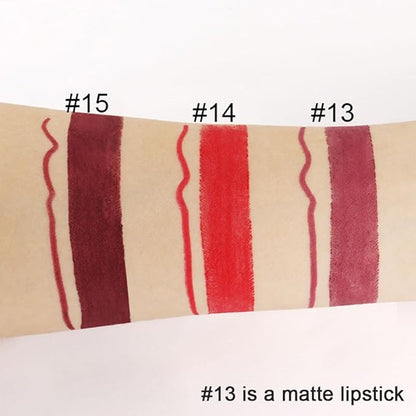 evpct 1Pcs Mauve Red Lip Liner and Lipstick