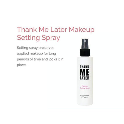 Elizabeth Mott Thank Me Later 3-in-1 Dewy Setting Spray – Dermatologist & Allergy Tested – Hydrating, Fine Mist with Niacinamide for Radiant Skin – Lightweight, Oil-Free, Cruelty-Free, 95mL