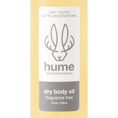 HUME SUPERNATURAL Dry Body Oil Spray - Moisturizing Oil for Dry Skin, After Shower Body Oils for Women and Men, Oil Body Spray, Nourishing, Hydration, Glow, Probiotic, Fragrance Free, 1 Pack