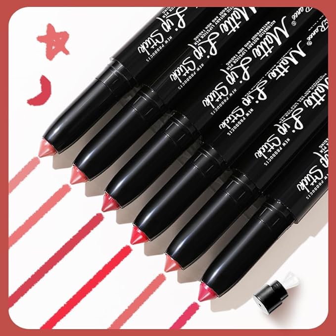 8 Colors Matte Lipstick Pen Set, Waterproof Velvet Long