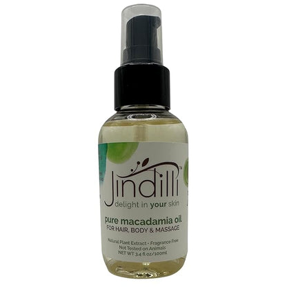 Pure Macadamia Oil-Australian Cold-Pressed Refined, Filtered, All-Natural, Cruelty-Free-Travel Moisturizer for Hair, Skin, Nails, Massag-Sensitive Skin, Eczema, Rosacea and Psoriasis-3.4 oz
