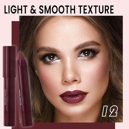 BINGBRUSH Crayon Matte Longwear Lipstick Pack Set,Moisture Sm