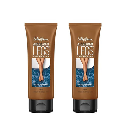 Sally Hansen Airbrush Legs, Leg Makeup Lotion, Deep 4 Oz, Pack of 2