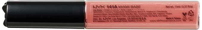 NYX Professional Makeup Mega Shine Lip Gloss, Miami Babe, 0.37 Ounce