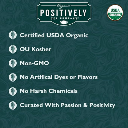 Organic Positively Tea Company, Stevia Leaf, Herbal Tea, Loose Leaf, 16 Ounce