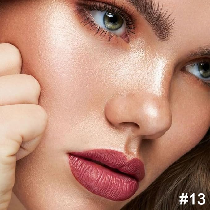evpct 1Pcs Mauve Red Lip Liner and Lipstick