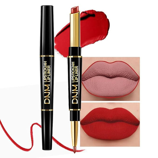 evpct 1Pcs Ruby Red Lip Liner and Lipstick