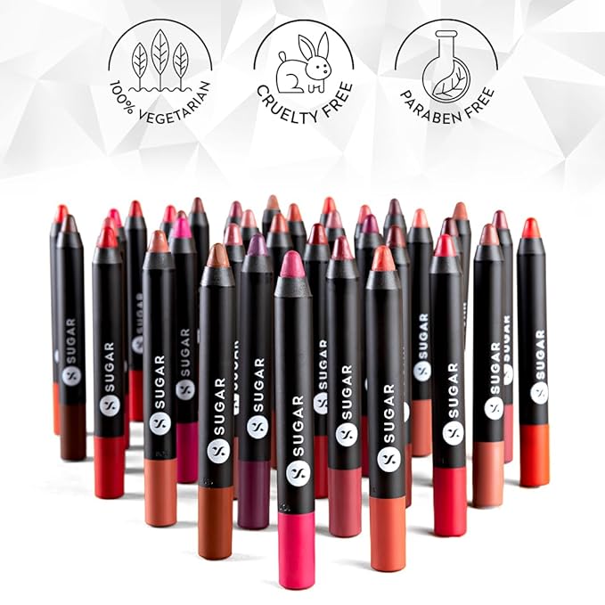 SUGAR Cosmetics Matte As Hell Crayon Lipstick18 Rosalind (Nude Rose) Highly pigmented, Creamy Texture, Long lasting Matte Finish