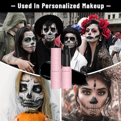 Halloween White Matte Lipstick, Clown White Lip Face Long