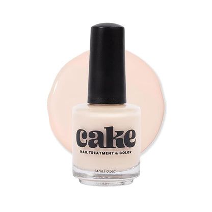 Nail Strengthener & Nail Polish Duo, Nail Repair for Damaged Nails, Nail Hardener & Growth, Non Toxic, Professional Applicator Brush, Keratin Enriched (French Connection) CAKE Power Boost (1 fl oz)