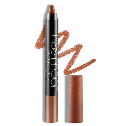 Boobeen Matte Lipstick Pencil Lip Crayon Stick Matte Velvet Lipgloss Creamy Lip Liner Full Coverage High Pigment Waterproof Non-Fade Lipstick for Women, Matte Lip Stain with Smooth Makeup (#06)